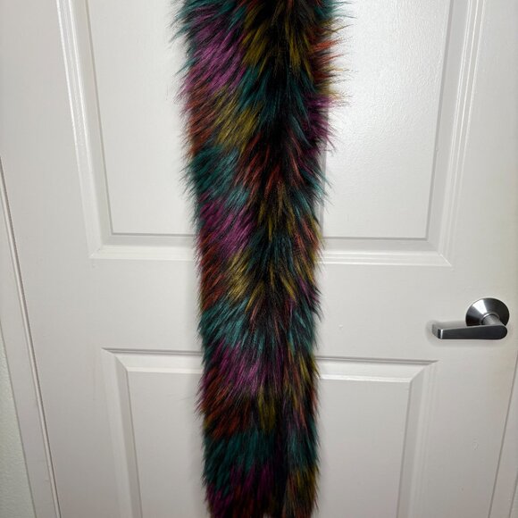 Multicolored Fur Stole - Picture 4 of 4